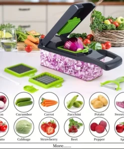 Multifunctional Food Chopper 16-in-1 Kitchen Vegetable Cutter 1 Set