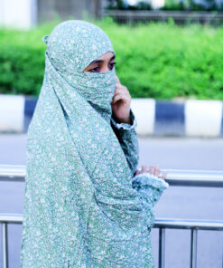 লিলিয়ান সুতি কাপড়ের প্লাজু ও লং খিমার সেট (KC-06)