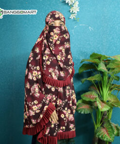 চেরি প্রিন্ট কাপড়ের ও নামাজের শর্ট খিমার (CKC-102)