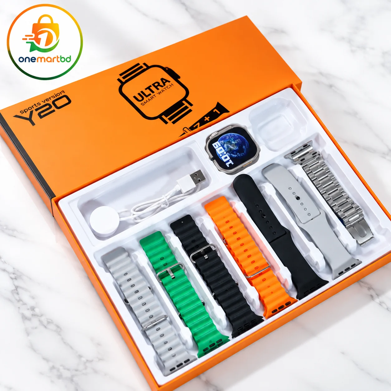 Y20 Ultra Smart Watch Sports Version with 7 Strap (2)